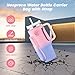 OUTXE Water Bottle Carrier Bag for 40 oz Stanley Quencher Tumbler with Handle& Simple Modern, Water Bottle Holder with Adjustable Strap& Phone Pocket, Stanley Cup Pouch Accessories (Pink Blue)