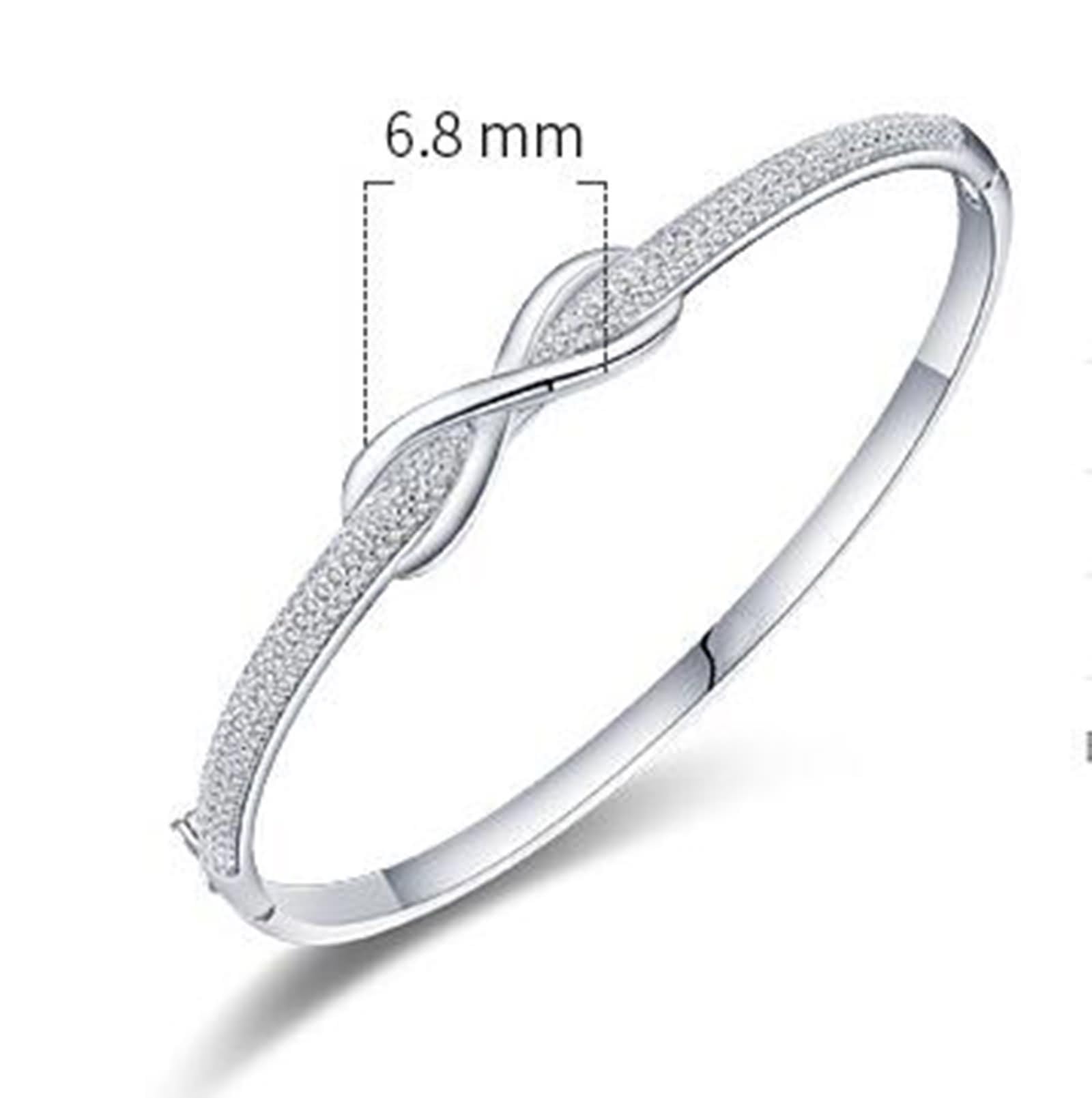 Pulseras para mujer, madre e hija, pulsera infinito con moissanita, regalos para mujeres