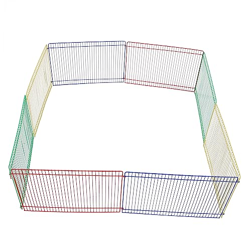 COLLBATH Jaula para Hámster De 8 Piezas Cerca Interior para Cobayas Parque De Juegos para Conejillos De Indias Cerca para Mascotas Corral para Hámsteres Jaulas De Alambre De Hierro De