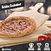 Profi Pizzastein, Pizzaschieber & Pizzamesser Set - Pizzaschaufel, Backstein & Wiegemesser für...