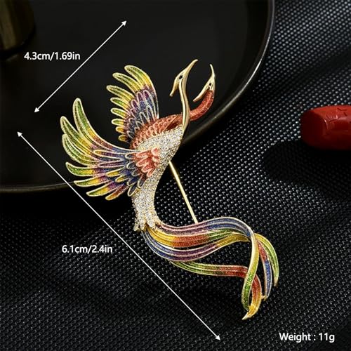 Image of HETICA Women Animal Floral Brooch Pin Accessory Perfect as a Gift for Anniversary Celebrations, Parties, Or Everyday Wear