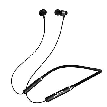 pTron Tangentbeat Bluetooth 5.0 Wireless Headphones with Deep Bass, Ergonomic Design, IPX4 Sweat/Waterproof Neckband, Magnetic Earbuds, Voice Assistant, Passive Noise Cancelation & Mic - (Black)