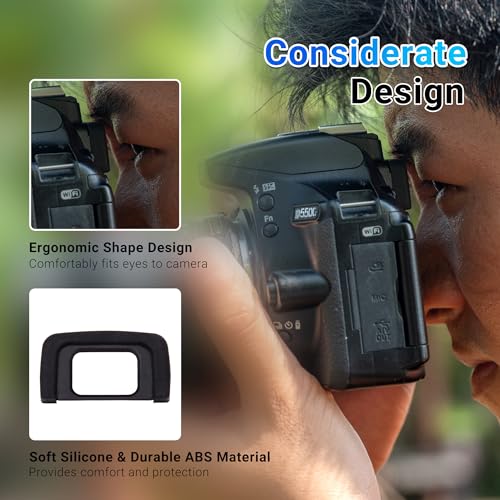image for JJC 2-Pack Eyecup Eyepiece Eye Cup Viewfinder for Nikon D3400 D3500 D3