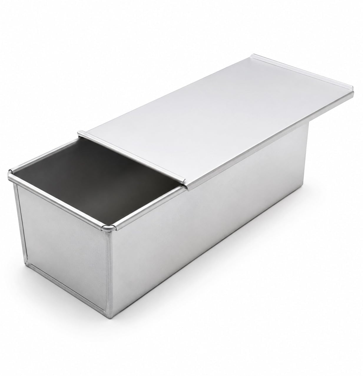 Rectangle Bread Loaf Pan with Lid | Aluminum Sandwich Bread Baking Mould | Rectangular Loaf Tin for Toast Bread Pullman Bread Cake Baking | Convection Oven Compatible 350g 3.5×3.5×7 Inch-image-27