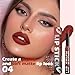 IATMOMOD Dark Red Matte Lipstick for Women, Long Lasting Waterproof Transfer-Proof Vegan Lip Bar, 24H Moisturizing Smudge-Proof All-Day Lip Color for Mature Women A04#