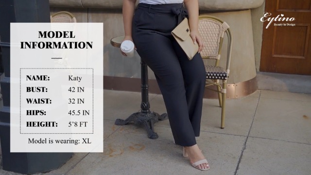 Eytino Womens Plus Size Dress Pants Wide Leg Drawstring Palazzo Eytino Womens Plus Size Dress Pants Wide Leg Drawstring Palazzo