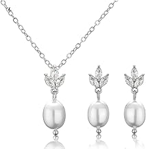 Moda yarpaq inci damlası sırğalar &uuml;&ccedil;&uuml;n zərgərlik dəstləri qadınlar &uuml;&ccedil;&uuml;n toy zərgərlik hədiyyəsi