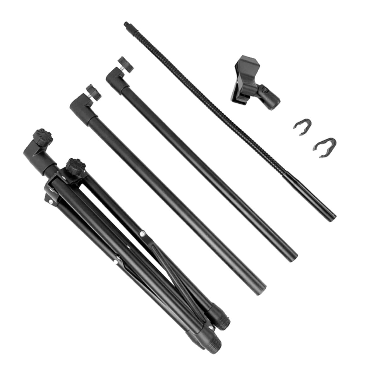 BESPORTBLE Supporto per Microfono in Asta Telescopica Regolabile Treppiede da Pavimento Stabile Accessorio per Microfono