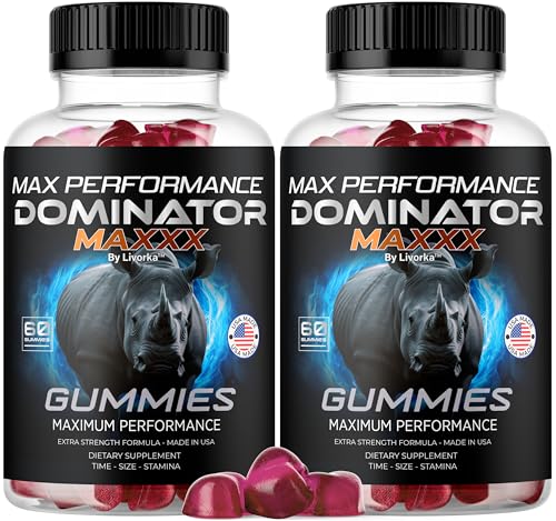 (2 Pack) Dominator Maxx Gummies for Men - Dominator Maxxx Natural Daily Nutrition Support Premium Advanced Formula Multivitamin Pills for Overall Health & Wellness, 120 Gummies for 2 Months