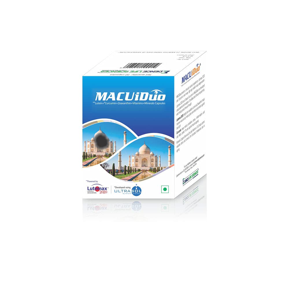 See full amazon price history chart for MacuiDuo- Veg Capsules for Eyes and Vision with Lutein, Zeaxanthin and Curcumin by Edence Life Sciences MacuiDuo- Veg Capsules for Eyes and Vision with Lutein, Zeaxanthin and Curcumin by Edence Life Sciences (B098BJZN1F) Amazon Price History, Amazon Price Tracker