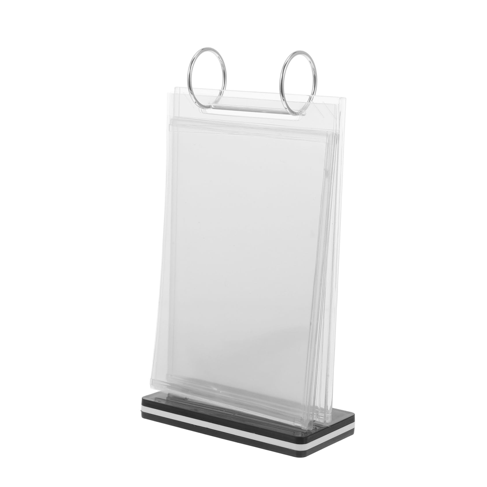 LALAFINA 5piezas Soporte De Menú Transparente De Escritorio Expositor De Carteles Vertical Para Restaurantes Soporte Para Menús De Mesa Exhibidor De Para Bar y Tienda Diseño Estable y