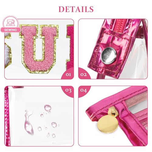 Image of COSHAYSOO Sunscreen Bag Clear Makeup Toiletry Pouch Beach Vacation Essentials for Women Teen Girls Trip Gifts Summer Pool Travel Must Have Accessories Waterproof Stuff