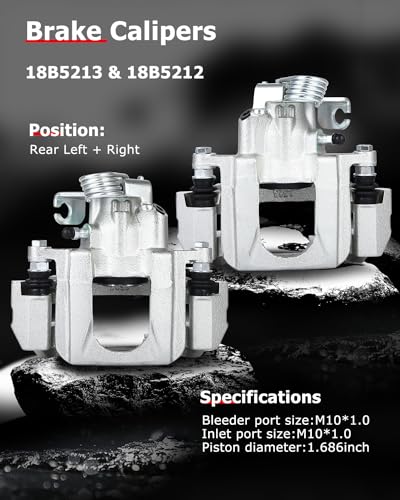 Image of cciyu 18B5213 18B5212 Rear Left & Right Brake Calipers With Bracket For Ford For Flex 2009,For Lincoln For MKS 2009-2011