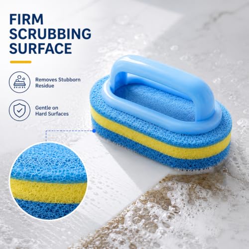 Image of Cleaning Brush, Thick Scrubber for Non-Stick Cookware, Kitchen Pot and Pan Cleaner with Ergonomic Grip