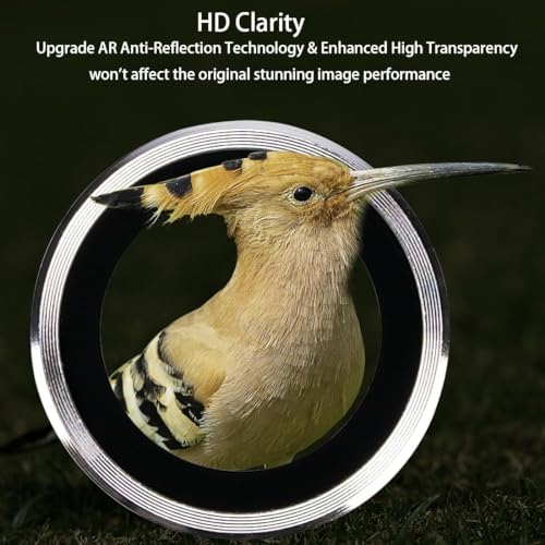 Image of Camera Lens Protector Compatible with Galaxy S24 Ultra | 9H Tempered Glass Camera Lens Guard | HD Clear Scratch Resistant Lens Cover | Case Friendly | Easy Installation Silver