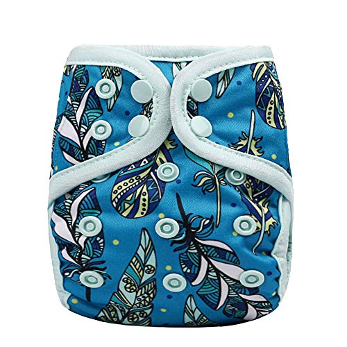 Image of OsoCozy Newborn Reusable Cloth Diaper Covers - Adjustable Snap Fit & Double Leg Gussets for Baby Boys & Girls from 6-12 Pounds. Use with Prefold, Flat or Fitted Cloth Diapers or Snap-in Inserts