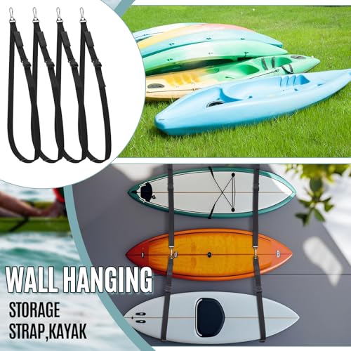 Sangles rangement kayak murales pour libérer de l'espace