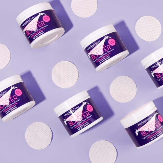 completely bare bikini bump BLASTER Ingrown Hair & Bikini Bump Eliminator - Exfoliating AHAs & BHAs