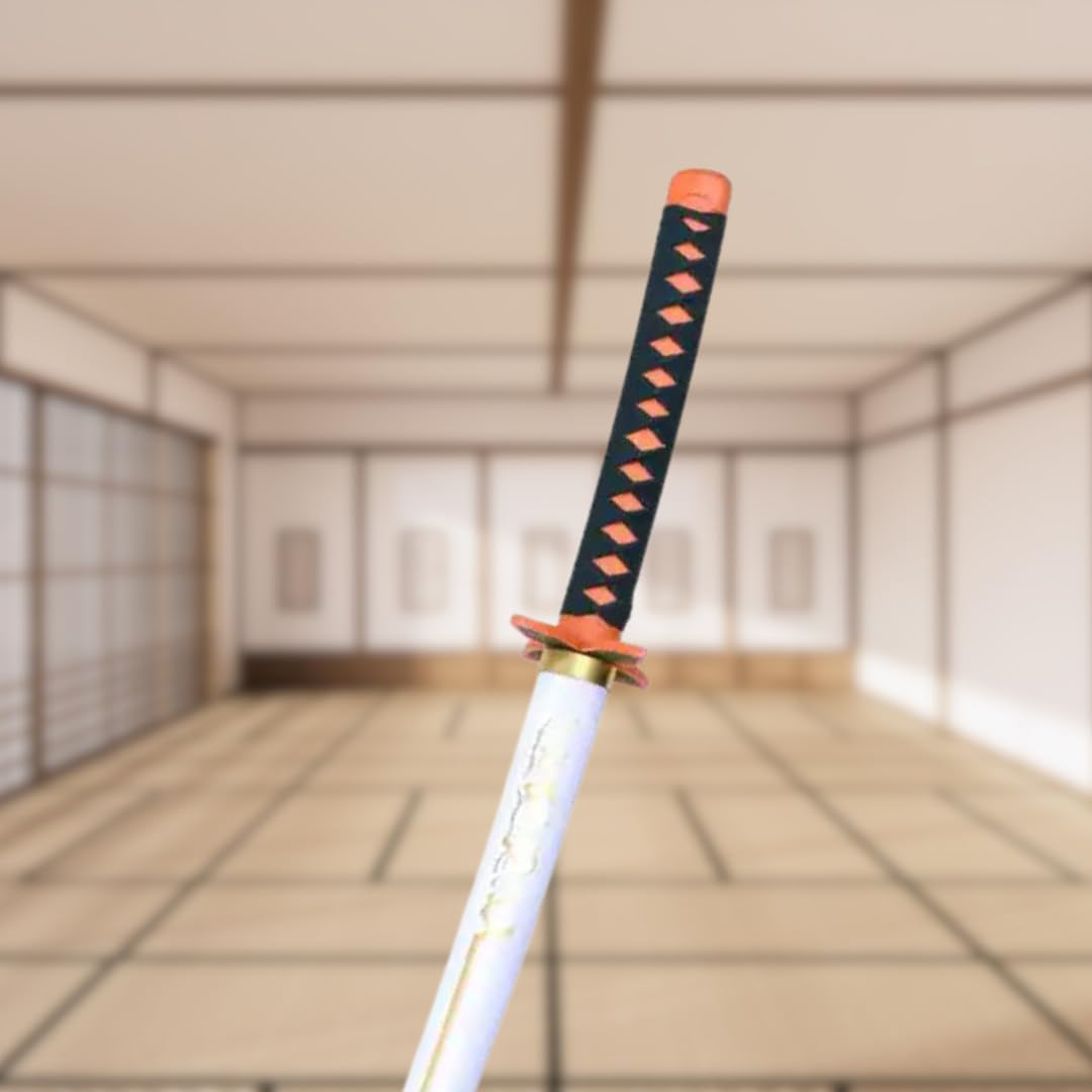Katana Demon Slayer In Legno – Set Con Supporto E Cintura, Per Cosplay E Decorazione