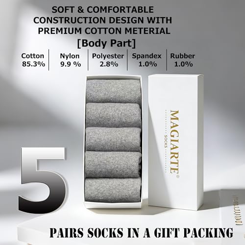 Image of MAGIARTE Womens Mini Crew Ankle Socks Athletic Casual Cotton Socks for Women