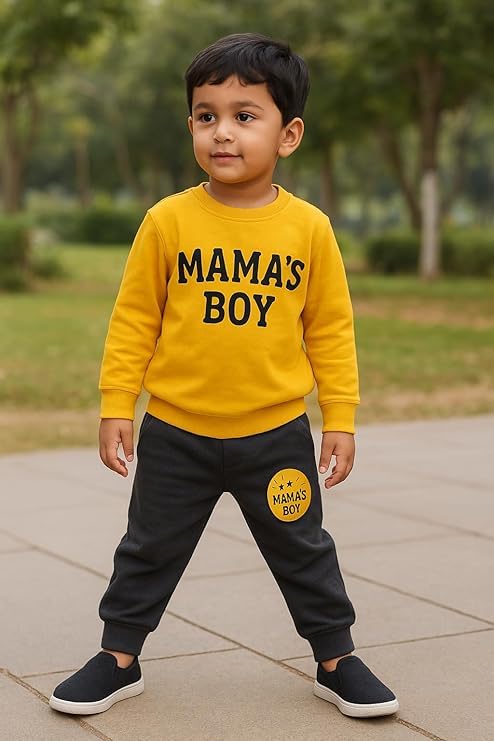 Image of NOVA BLOOM Kids Clothes for Boys | Cotton Printed Sweatshirt and Pants Set, Lightweight Breathable Kids Dress Boy Outfit, Comfortable Baby Boy Dress for Summer and Winter Wear