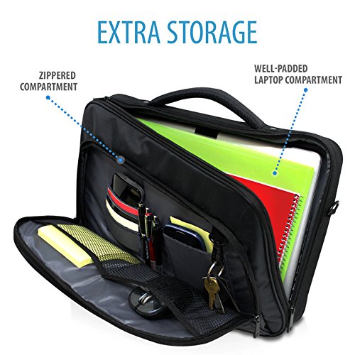 V7 13" Professional 2 Frontloading Laptop and Tablet Case for business professionals, college students and travelers made of water resistant Polyester - CCP24-9N,Black