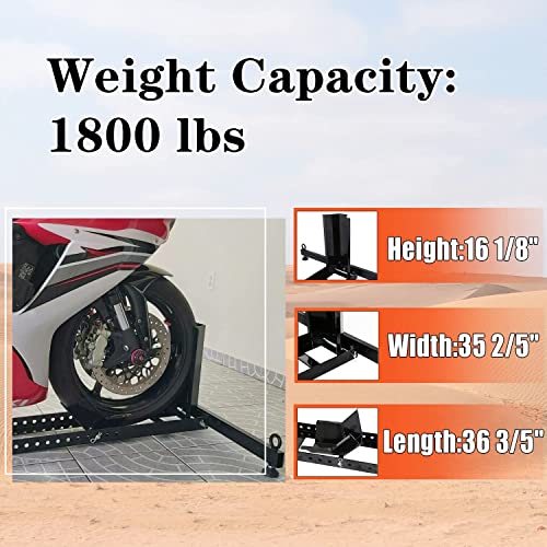 Ego Bike Adjustable Motorcycle Wheel Chock Upright 1800Lb Capacity Adjustable Motorcycle Stand Wheel Tire Chock For 15"-22" Wheels #TOP3