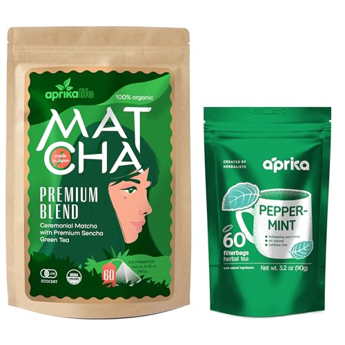 Té Matcha Japonés y Té de Menta en Saquitos miniatura 1