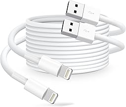 USB-A to Liightning Cable, 2-Pack 6FT (1.8M) White – Durable Fast Charging & Sync Cord for Liightning Devices
