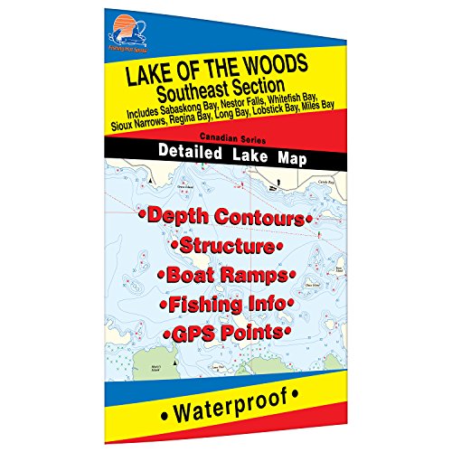 Lake of The Woods-SE Fishing Map, Lake (incl. Sioux Narrows/Nestor Falls)