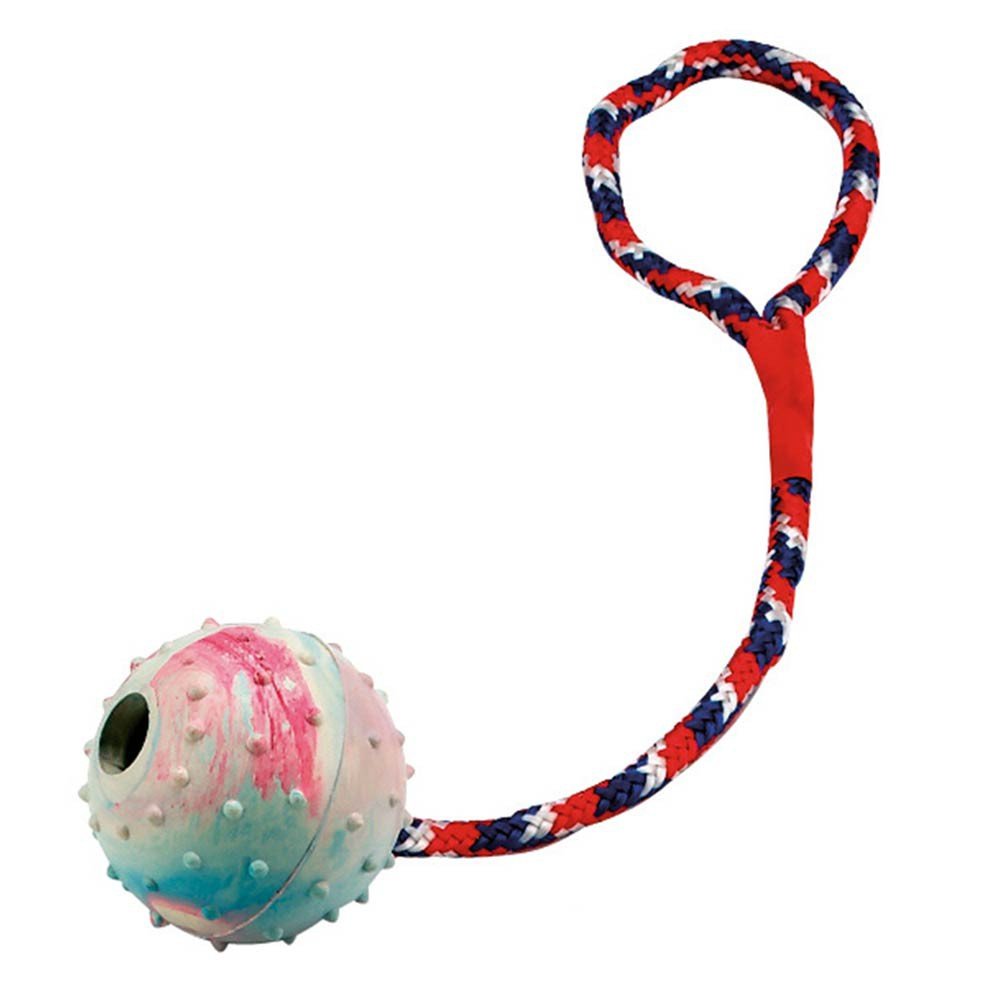 Kerbl Wielokolorowa piłka do gry z linką, 30 cm