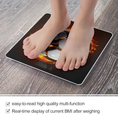 Báscula digital de baño con vidrio templado y pantalla LCD miniatura 5