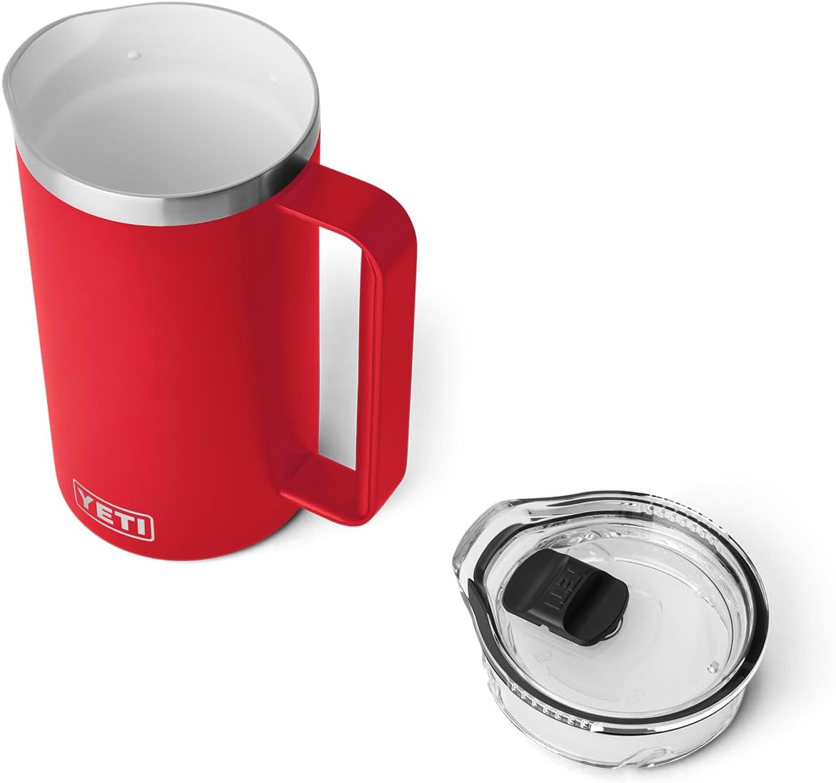 YETI Rambler 34 oz Pitcher, Vacuum Insulated, Stainless Steel with MagSlider Lid, Rescue Red