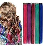 RUNATURE Bunt Clip in Extensions Echthaar 45cm Remy Clip Echthaar Extensions Bunt Clip in Haarver...