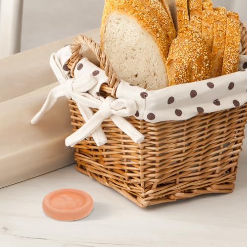Calentador de pan de gres redondo de 4 piezas para el calentamiento de repostería en la cocina 6
