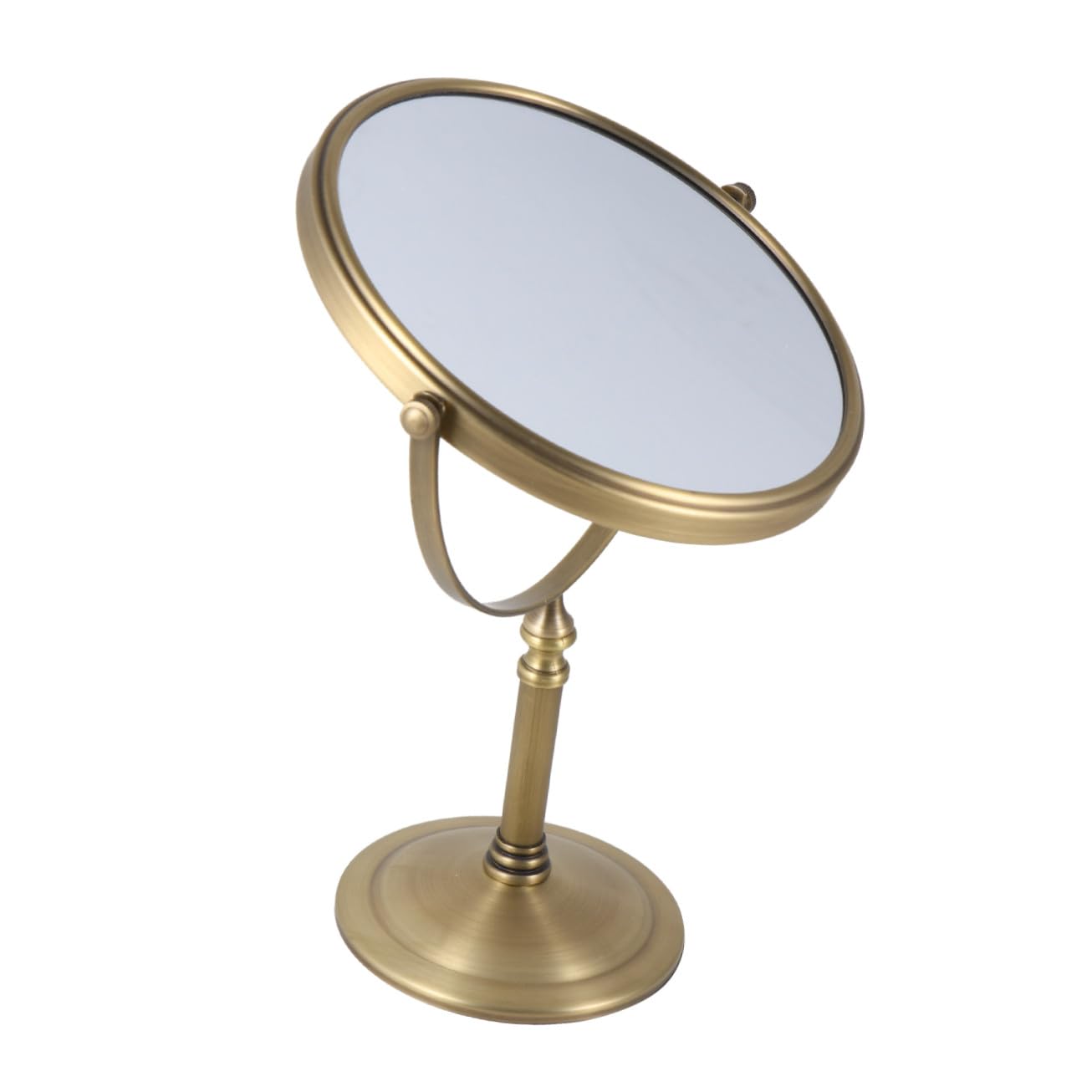 Didiseaon Espejo De Maquillaje De Mesa y Espejo De Aumento De Doble Cara, 1 Unidad, 8 Pulgadas, Aumento 7X, Estilo Antiguo, para Mujer, Uso Hogar, Base Antideslizante