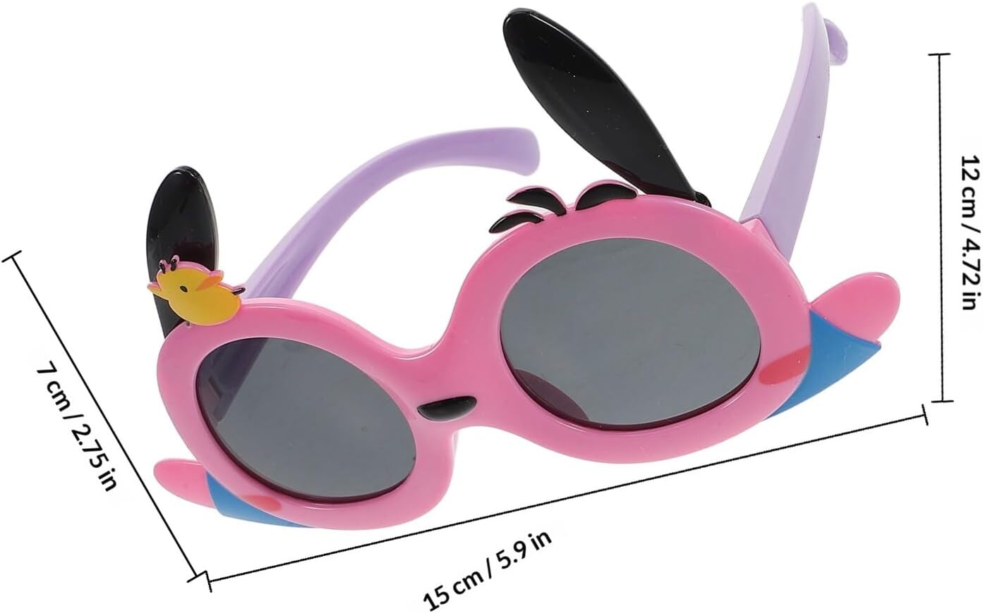 Cartoon Sunglasses for Boys and, Anti-uv Protective Eyewear with Bright Pink Color, Safe Outdoor Sunglasses for Babies