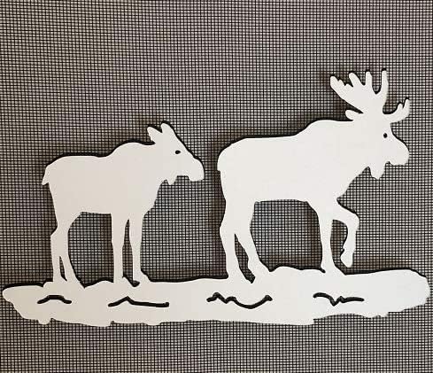 Dos imanes de pantalla flexibles de alce de doble cara. Blanco seguro, más fácil de ver día y noche. Decorativo. Ayuda a dejar de entrar en las