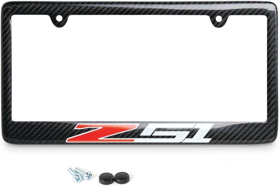 West Coast Corvette - Corvette Z51 License Plate Frame - Carbon Fiber : 2005-2018 C6/C7