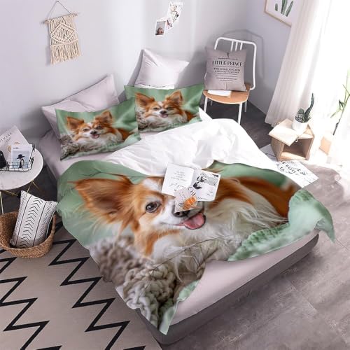 Housse de couette papillon avec impression 3D relief en microfibre douce - 4