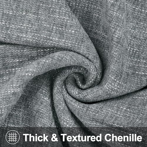 Housse de coussin de Noël grise en chenille 40x40 pour rénover vos canapés - 4