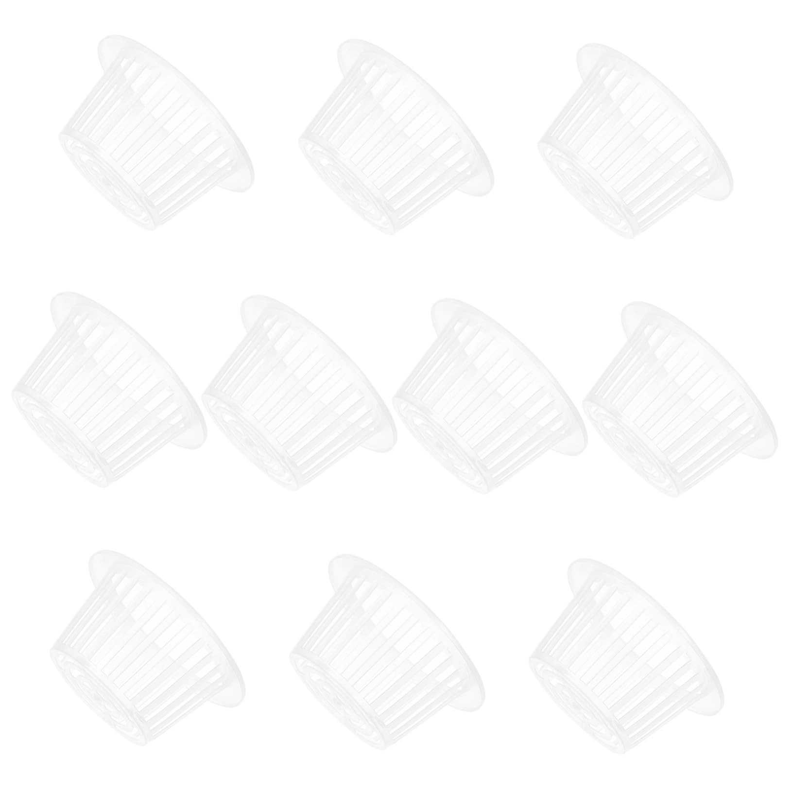 BESTonZON 10Pcs Hydroponic Net Cups for Plant Nursery Transparent Mesh Containers for Easy Plant Propagation for Balcony Gardening and Hydroponics Supplies