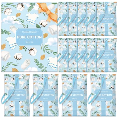 Best Scented Sachets for Drawers to Keep Closets Fresh and Inviting 4 STRN Scented Sachets for Drawer and Closet, Cotton Scented Long-Lasting Sachets, 14 Packs for Home Fragrance, Small Space Air Freshener for Wardrobes & Cars