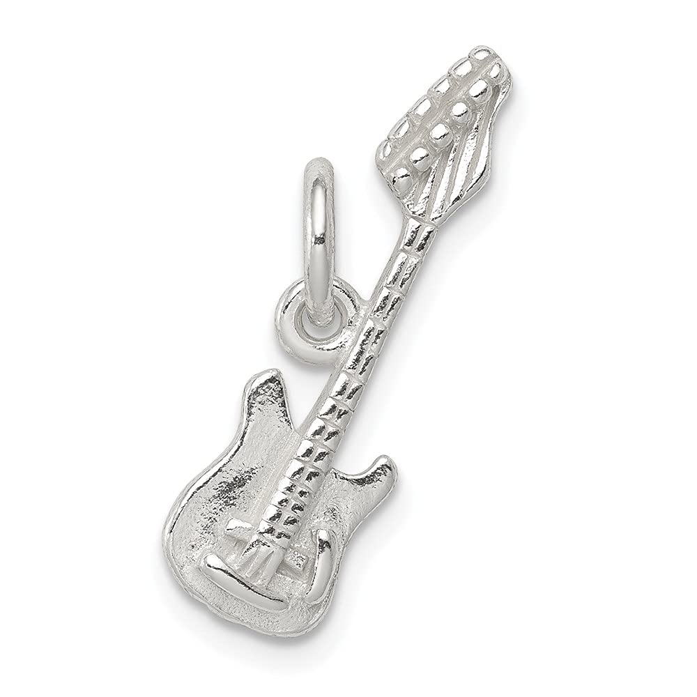 Srebro wysokiej próby 925 gitara elektryczna wisiorek wisiorek wisiorek instrument muzyczny człowiek hobby sport zawód sztuka muzyka dobra biżuteria dla taty męskie prezenty dla niego