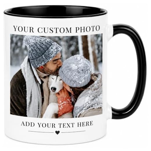 Customized Photo Mug with Personalized Text Upload Your Image with Different Designs, 11 ounces