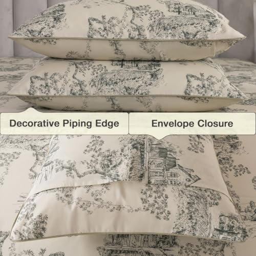 Image of French Country Vintage Floral Toile Percale Sheets California King