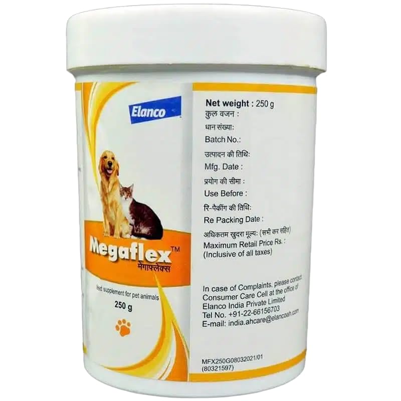 Megaflex 250gm - Nutritional Feed Supplement for Joint Care for - Dogs and Cats - Pack 1-image-21
