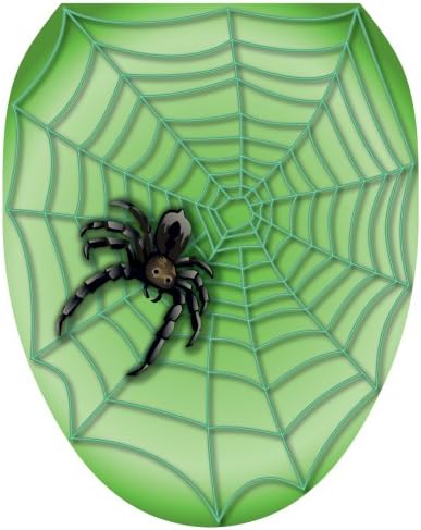 Toilet Tattoos, Toilet Seat Cover Decal, Spider Web Design, Size Elongated