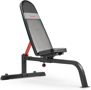 Sunny Health & Fitness Adjustable Weight Bench for Home Gym Strength Training, Incline/Decline, Multi-Position, High Weight Capacity