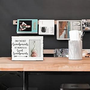 Fondcanyon only the best grandparents get promoted to great grandparents picture photo framegreat grandparents baby announcement pregnancy picture framesgreat grandma grandpa gifts 4×6 inch photo  urban country home decor